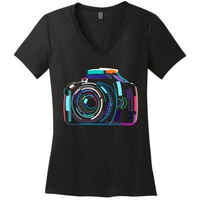 Cameras Don't Take Photos Photographers Do Photography Lover Women's V-Neck T-Shirt