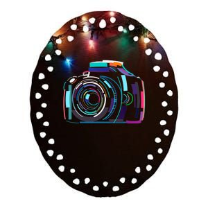 Cameras Don't Take Photos Photographers Do Photography Lover Ceramic Oval Ornament