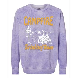 Campfire Drinking Team Camping Lover Scout Camper Colorblast Crewneck Sweatshirt