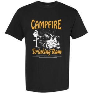 Campfire Drinking Team Camping Lover Scout Camper Garment-Dyed Heavyweight T-Shirt