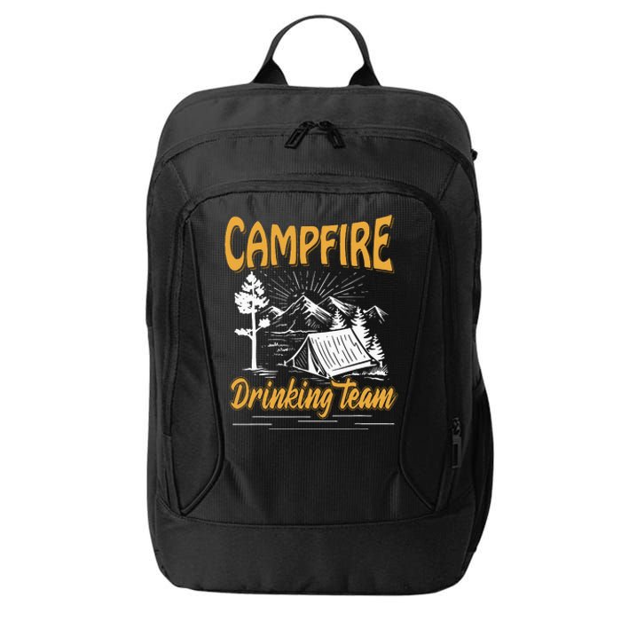 Campfire Drinking Team Camping Lover Scout Camper City Backpack