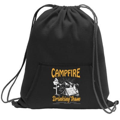 Campfire Drinking Team Camping Lover Scout Camper Sweatshirt Cinch Pack Bag