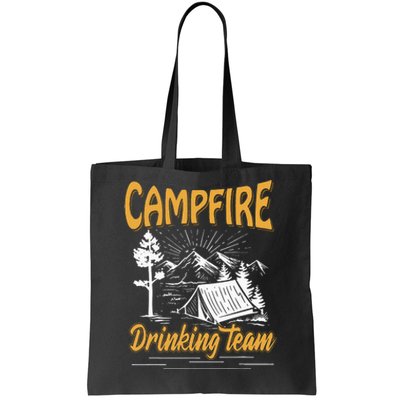 Campfire Drinking Team Camping Lover Scout Camper Tote Bag