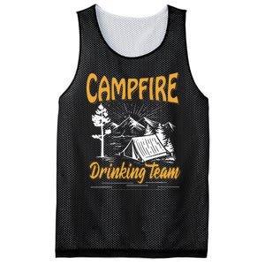 Campfire Drinking Team Camping Lover Scout Camper Mesh Reversible Basketball Jersey Tank