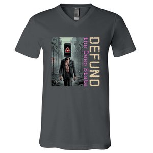 Conservative Defund The Deep State Great Reset V-Neck T-Shirt