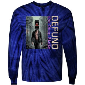 Conservative Defund The Deep State Great Reset Tie-Dye Long Sleeve Shirt