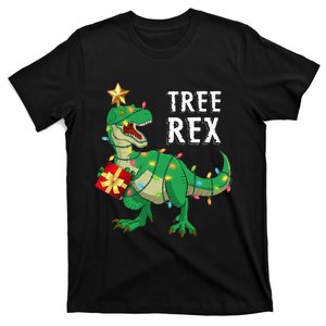 Christmas Dinosaur Tree Rex Pajamas Xmas Gifts T-Shirt