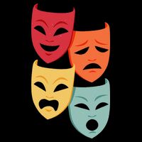 Colorful Drama Theater Comedy Tragedy Masks Actor Novelty Womens Tank Top