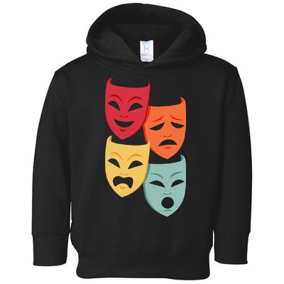 Colorful Drama Theater Comedy Tragedy Masks Actor Novelty Toddler Hoodie