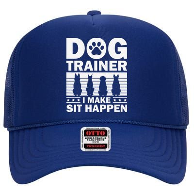 Cool Dog Trainer For Women Dog Training Agility Class High Crown Mesh Back Trucker Hat