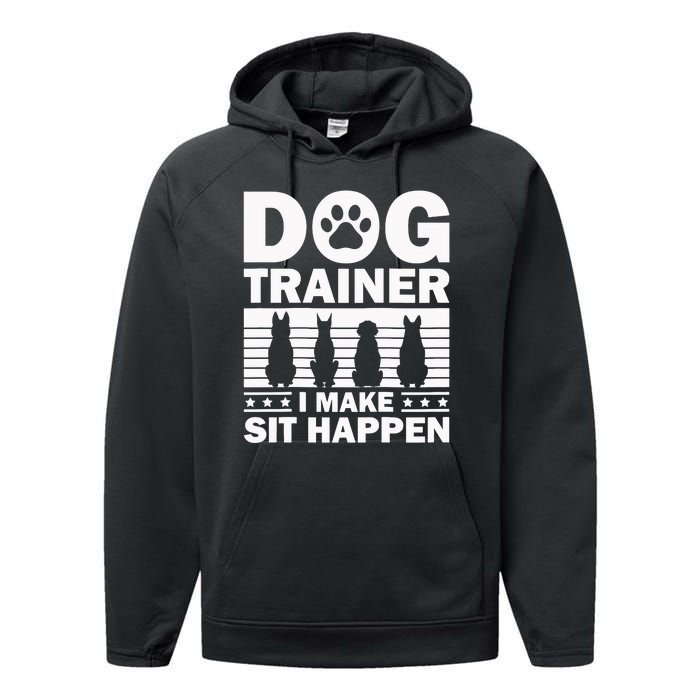 Cool Dog Trainer Dog Training Agility Class Cool Gift Performance Fleece Hoodie