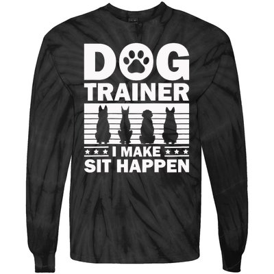 Cool Dog Trainer Dog Training Agility Class Cool Gift Tie-Dye Long Sleeve Shirt