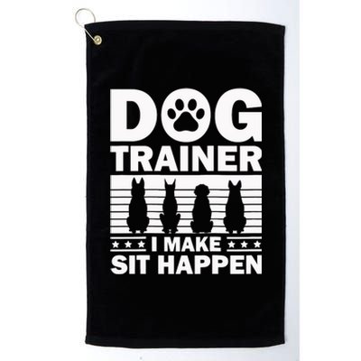 Cool Dog Trainer Dog Training Agility Class Cool Gift Platinum Collection Golf Towel