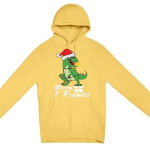 Christmas Dinosaur Tree Rex Merry Trexmas Gift Premium Pullover Hoodie