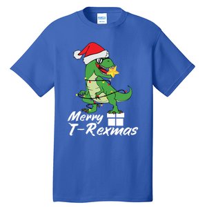 Christmas Dinosaur Tree Rex Merry Trexmas Gift Tall T-Shirt