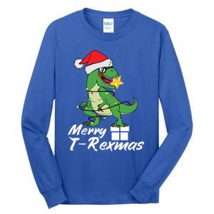 Christmas Dinosaur Tree Rex Merry Trexmas Gift Tall Long Sleeve T-Shirt