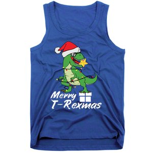 Christmas Dinosaur Tree Rex Merry Trexmas Gift Tank Top