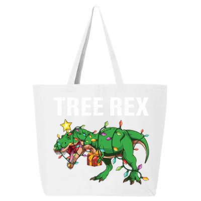 Christmas Dinosaur Tree Rex Xmas Lights T Rex Dinosaur Gift 25L Jumbo Tote