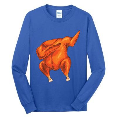 Cool Dabbing Turkey Roast Funny Dab Dinner Thanksgiving Gift Tall Long Sleeve T-Shirt