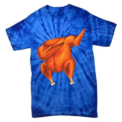 Cool Dabbing Turkey Roast Funny Dab Dinner Thanksgiving Gift Tie-Dye T-Shirt