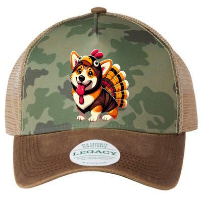Corgi Dog Turkey Thanksgiving Costume Legacy Tie Dye Trucker Hat