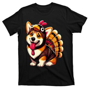 Corgi Dog Turkey Thanksgiving Costume T-Shirt