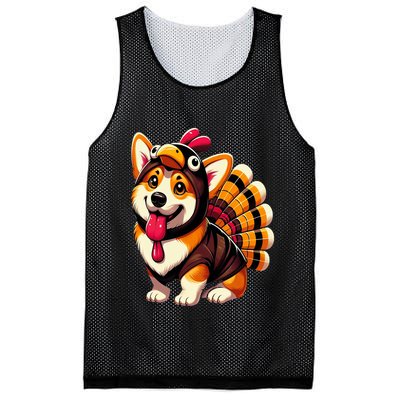 Corgi Dog Turkey Thanksgiving Costume Mesh Reversible Basketball Jersey Tank