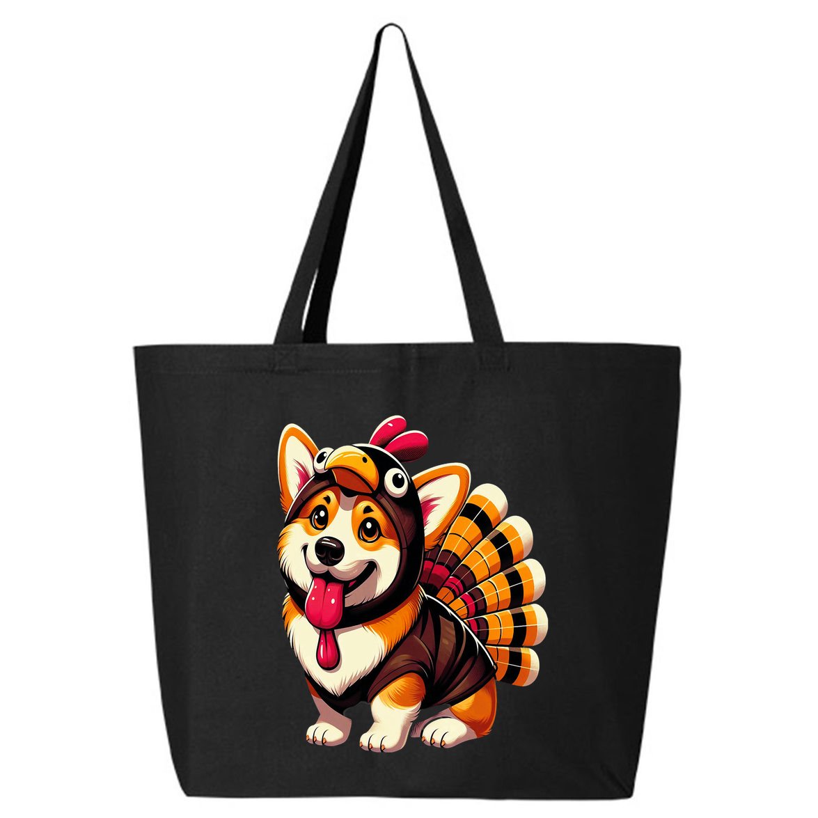 Corgi Dog Turkey Thanksgiving Costume 25L Jumbo Tote