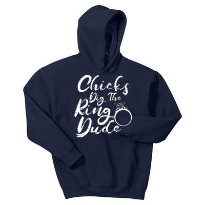 Chicks Dig The Ring Dude Kids Hoodie