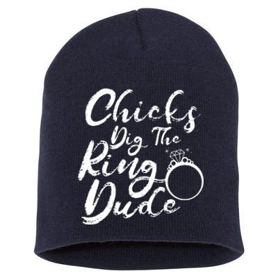 Chicks Dig The Ring Dude Short Acrylic Beanie