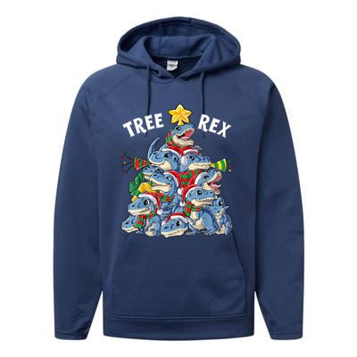 Christmas Dinosaur Tree Rex Pajamas Boys Xmas Santa Hat Gift Performance Fleece Hoodie