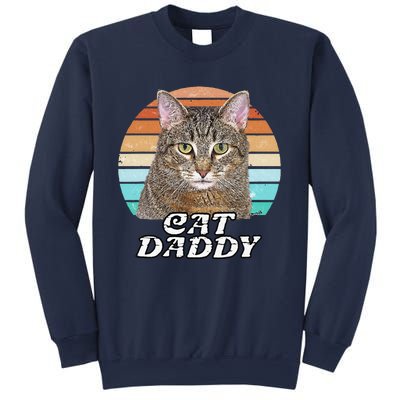 Cat Daddy Tabby Vintage Eighties Style Cat Retro Cute Dog Sweatshirt