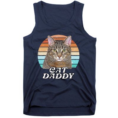 Cat Daddy Tabby Vintage Eighties Style Cat Retro Cute Dog Tank Top