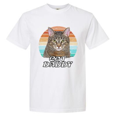 Cat Daddy Tabby Vintage Eighties Style Cat Retro Cute Dog Garment-Dyed Heavyweight T-Shirt