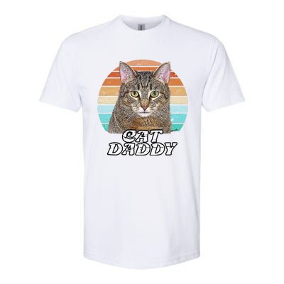 Cat Daddy Tabby Vintage Eighties Style Cat Retro Cute Dog Softstyle CVC T-Shirt