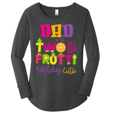 Cute Dad Twotii Frutti Birthday Family 2nd Birthday Girl Women's Perfect Tri Tunic Long Sleeve Shirt