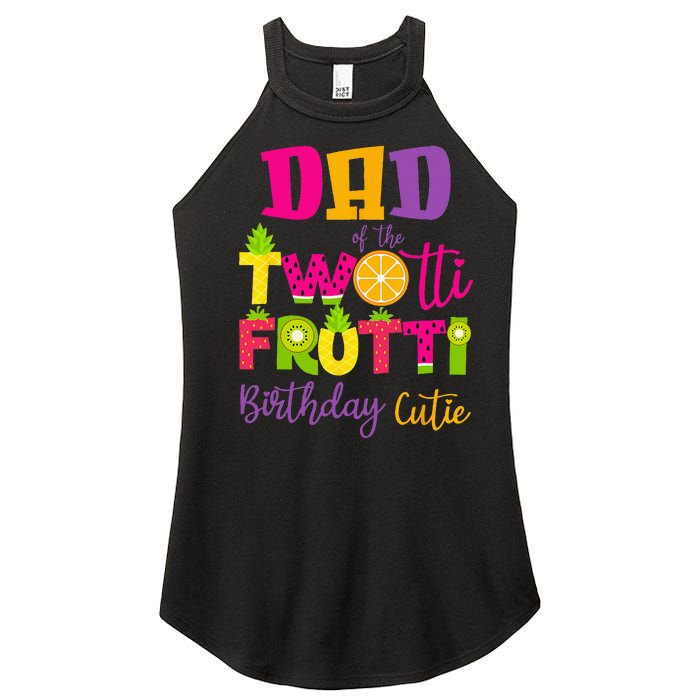 Cute Dad Twotii Frutti Birthday Family 2nd Birthday Girl Women’s Perfect Tri Rocker Tank