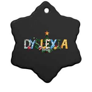 Christmas Dyslexia Teacher Xmas Tree Dyslexia Therapist Ceramic Star Ornament