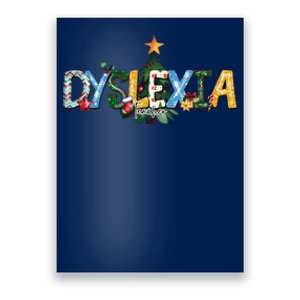 Christmas Dyslexia Teacher Xmas Tree Dyslexia Therapist Poster