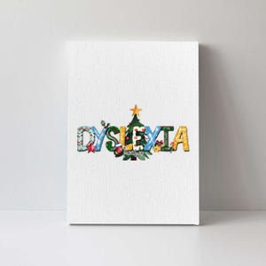 Christmas Dyslexia Teacher Xmas Tree Dyslexia Therapist Canvas