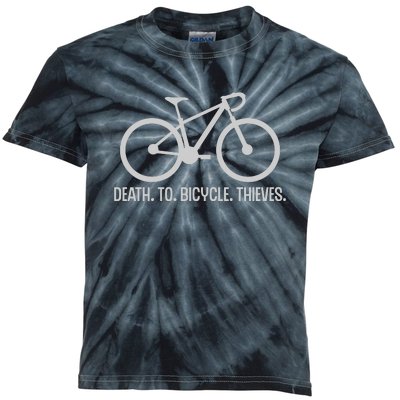 Cycling Death To Bicycle Thieves Gift Kids Tie-Dye T-Shirt