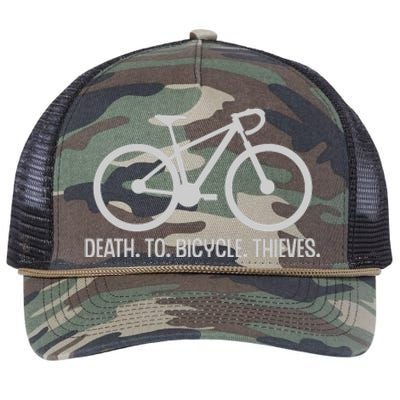 Cycling Death To Bicycle Thieves Gift Retro Rope Trucker Hat Cap