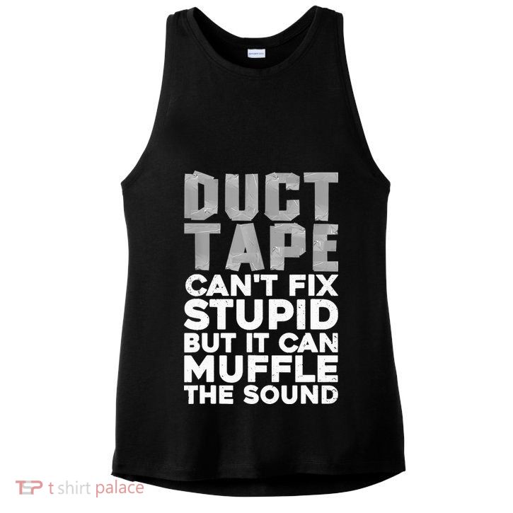 Cool Duct Tape Art For  Wo Handyman Duct Tape Lover Ladies PosiCharge Tri-Blend Wicking Tank