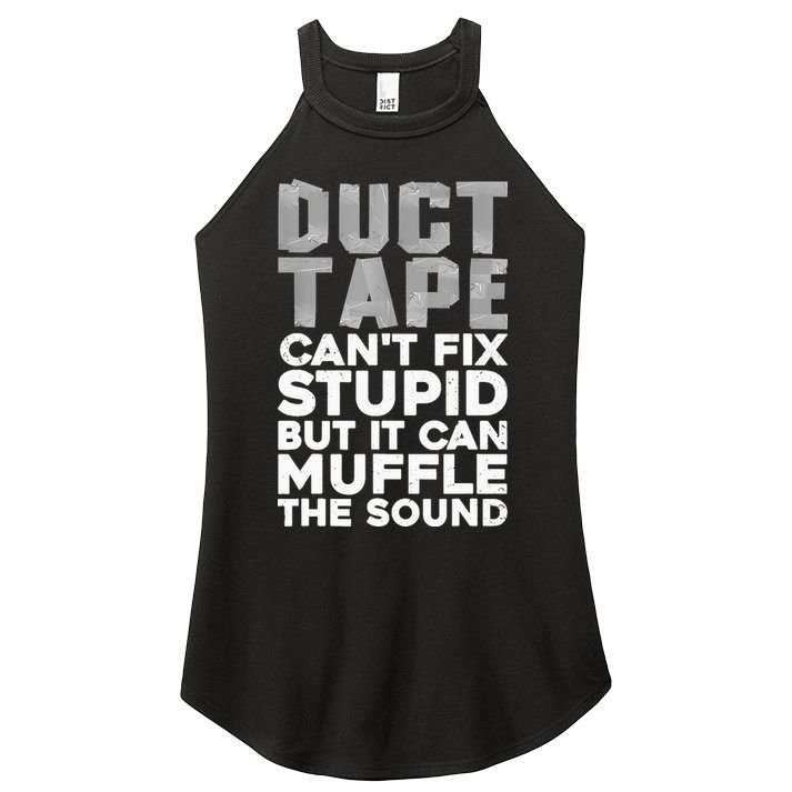 Cool Duct Tape Art For  Wo Handyman Duct Tape Lover Women's Perfect Tri Rocker Tank