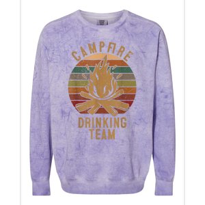 Campfire Drinking Team Camping Lovers Gifts Camper Colorblast Crewneck Sweatshirt