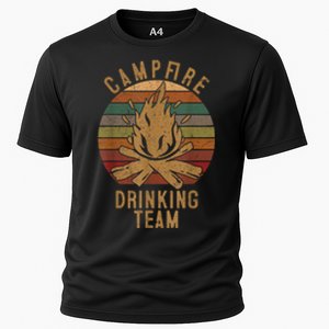 Campfire Drinking Team Camping Lovers Gifts Camper Cooling Performance Crew T-Shirt