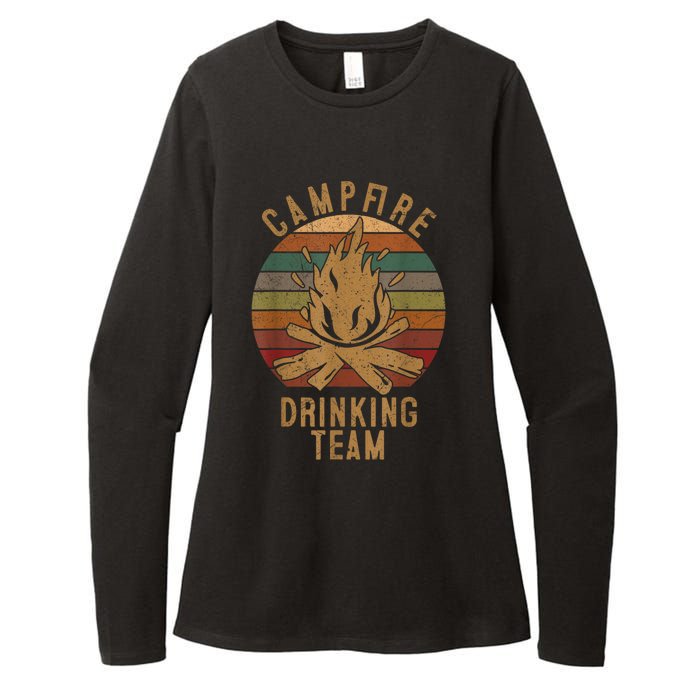 Campfire Drinking Team Camping Lovers Gifts Camper Womens CVC Long Sleeve Shirt