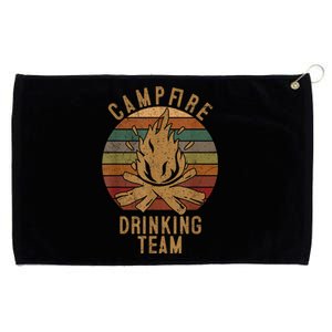 Campfire Drinking Team Camping Lovers Gifts Camper Grommeted Golf Towel