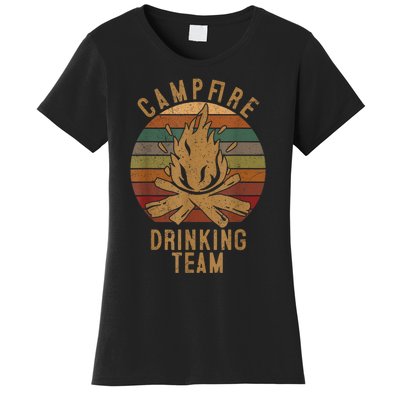 Campfire Drinking Team Camping Lovers Gifts Camper Women's T-Shirt