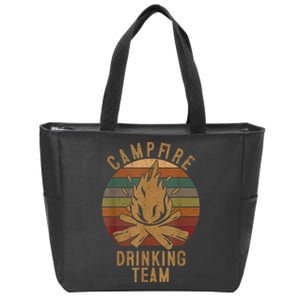 Campfire Drinking Team Camping Lovers Gifts Camper Zip Tote Bag